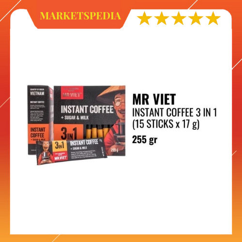 

Mr. Viet Instant Coffee 3 in 1 (15pc x 17g) 255 gr