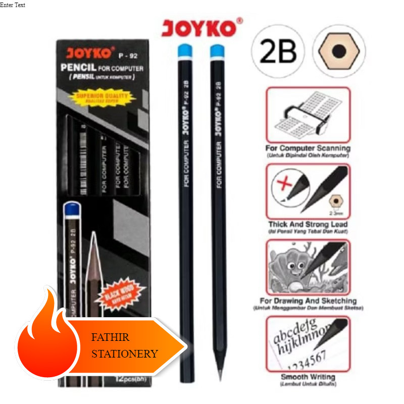 

Pensil Joyko P-92 2B 1box 12pcs
