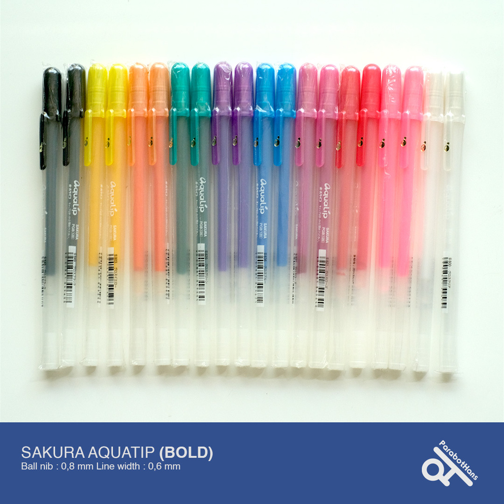 

SAKURA AQUALIP PULPEN MULTICOLOR 3D COLOR BOLPEN (BOLD)