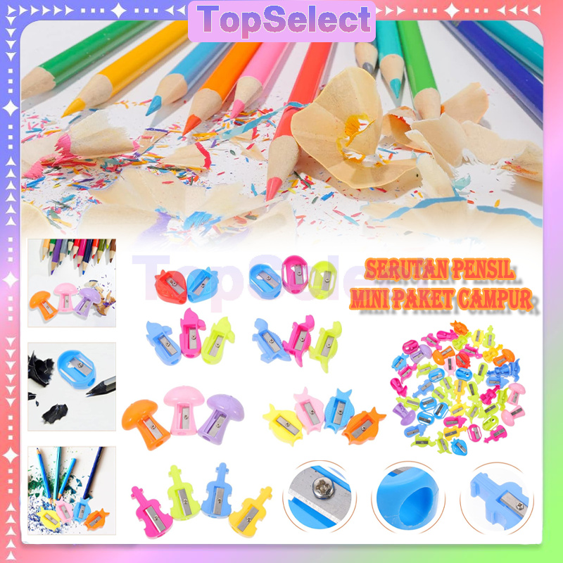 

Serutan Pensil Mini/Rautan Lucu Alat Tulis Kantor Mini/Sharpener Kecil Campur Random/Sharpener Serutan Pensil / Rautan tabung fancy / Rautan Pensil Mini