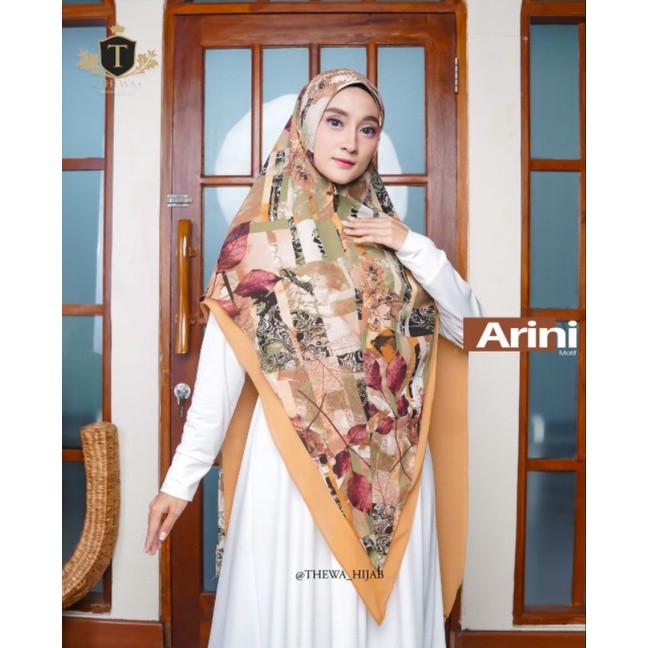 Hijab motif // khimar arini motif // thewa hijab // hijab printing // hijab dua layer // hijab syar'