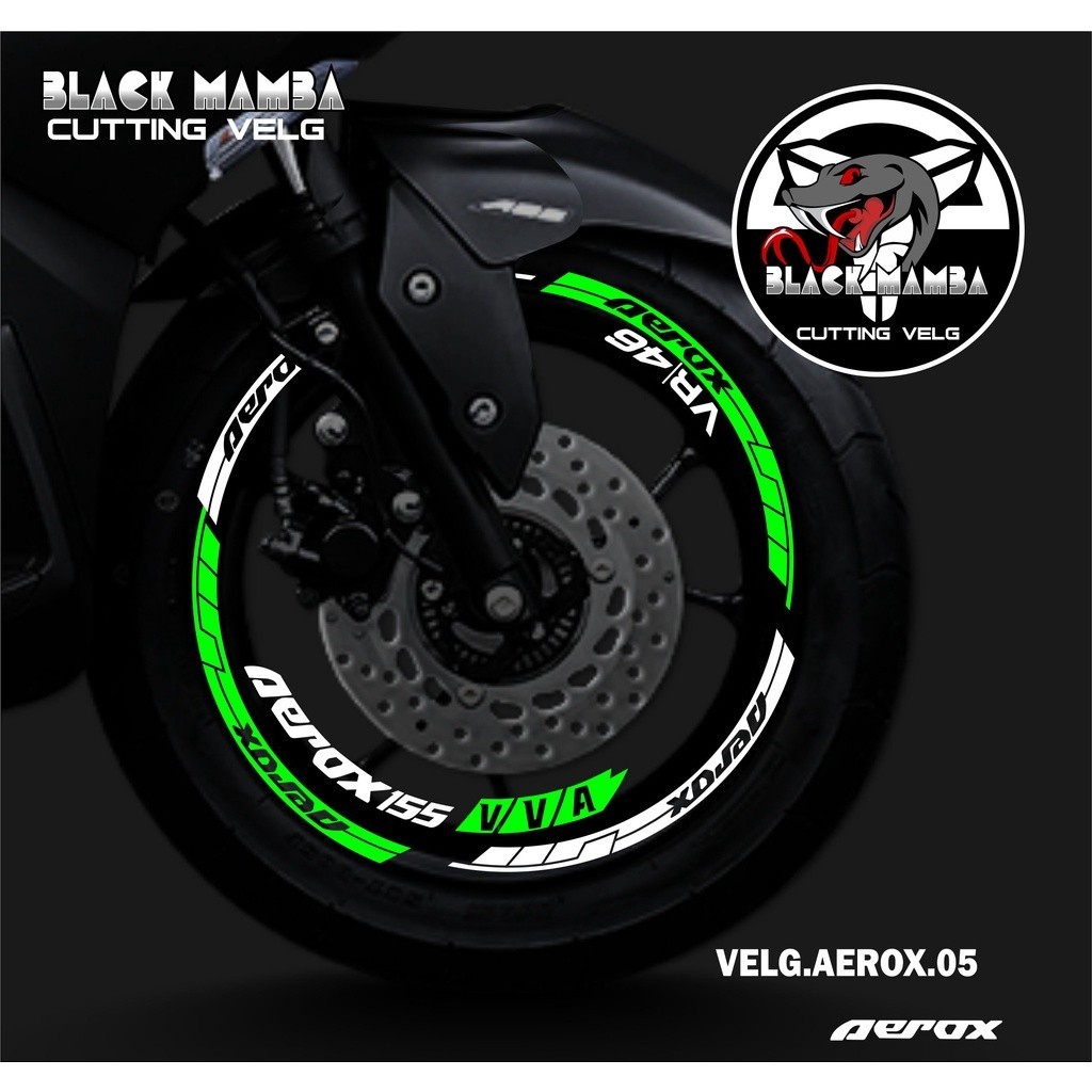 CUTTING STICKER VELG AEROX - STIKER LIS LIST VARIASI BAN/VELG YAMAHA AEROX