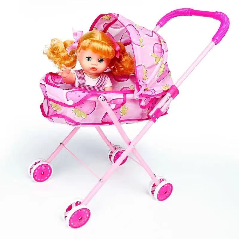 Mainan Stroller Boneka Anak Kereta Dorong Boneka Bayi Mainan Boneka Stroller Mainan Kereta Dorong Bo