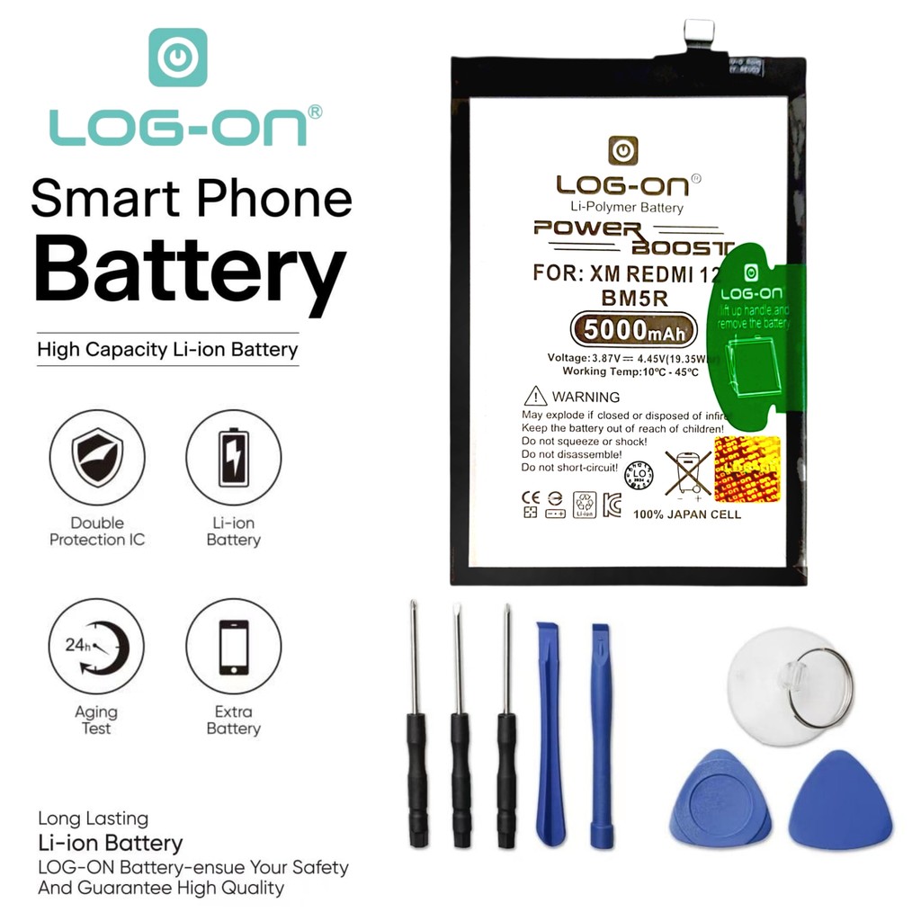 Log On - Xiaomi Redmi 12 BM-5R  BM5R Power Boost Original Battery Baterai Batre