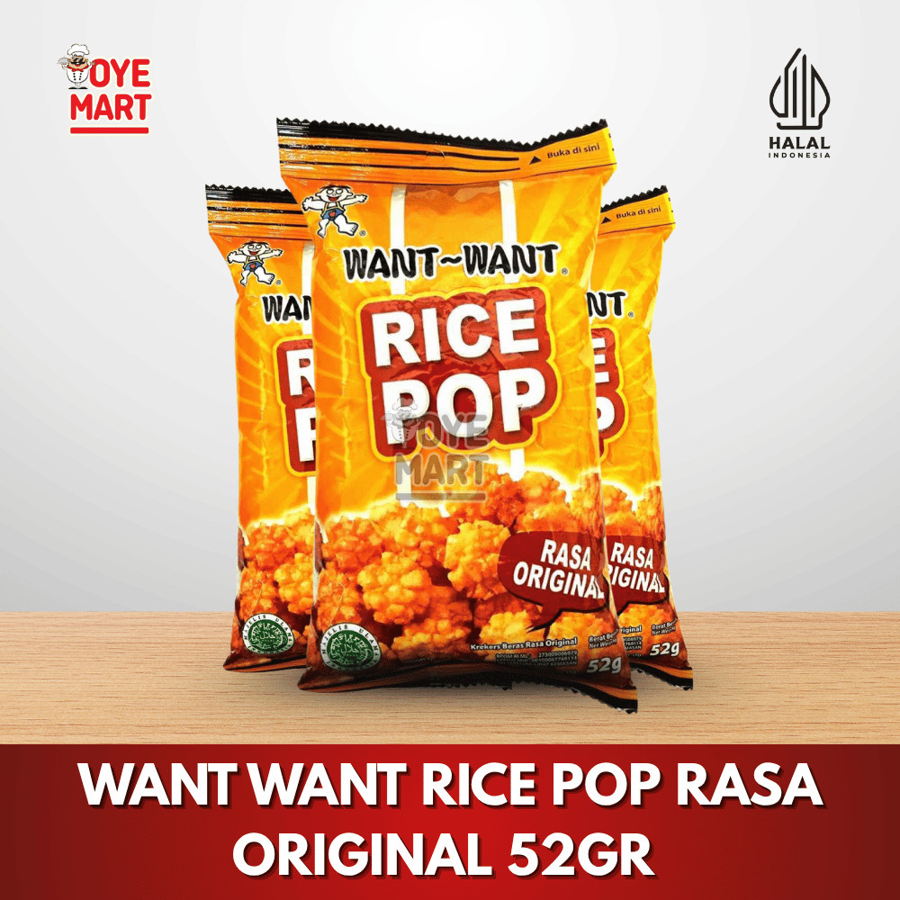 

WANT WANT RICE POP 52GR/SNACK CRACKERS BERAS