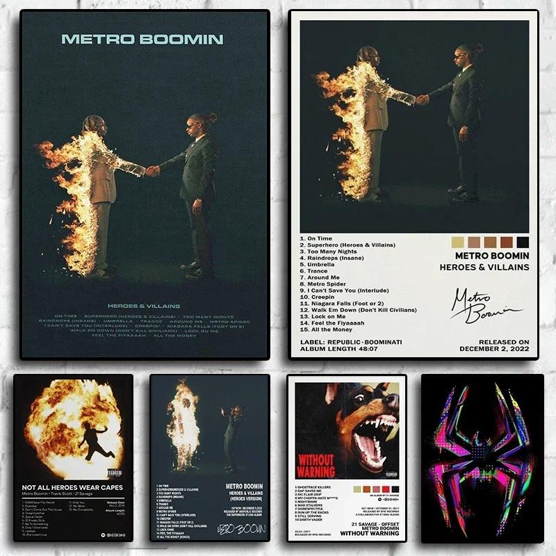 

Scannavian Minimalist Wall Art Pop Rapper Metro Boomin Music Album HD Canvas Poster Print Home Bedroom Living Room Decoration