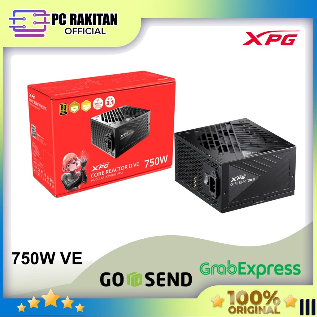 ADATA XPG PSU POWER SUPPLY CORE REACTOR II VE 750W (80+ GOLD) FULLY MODULAR ATX 3.1 PCIE 5.0 BLACK