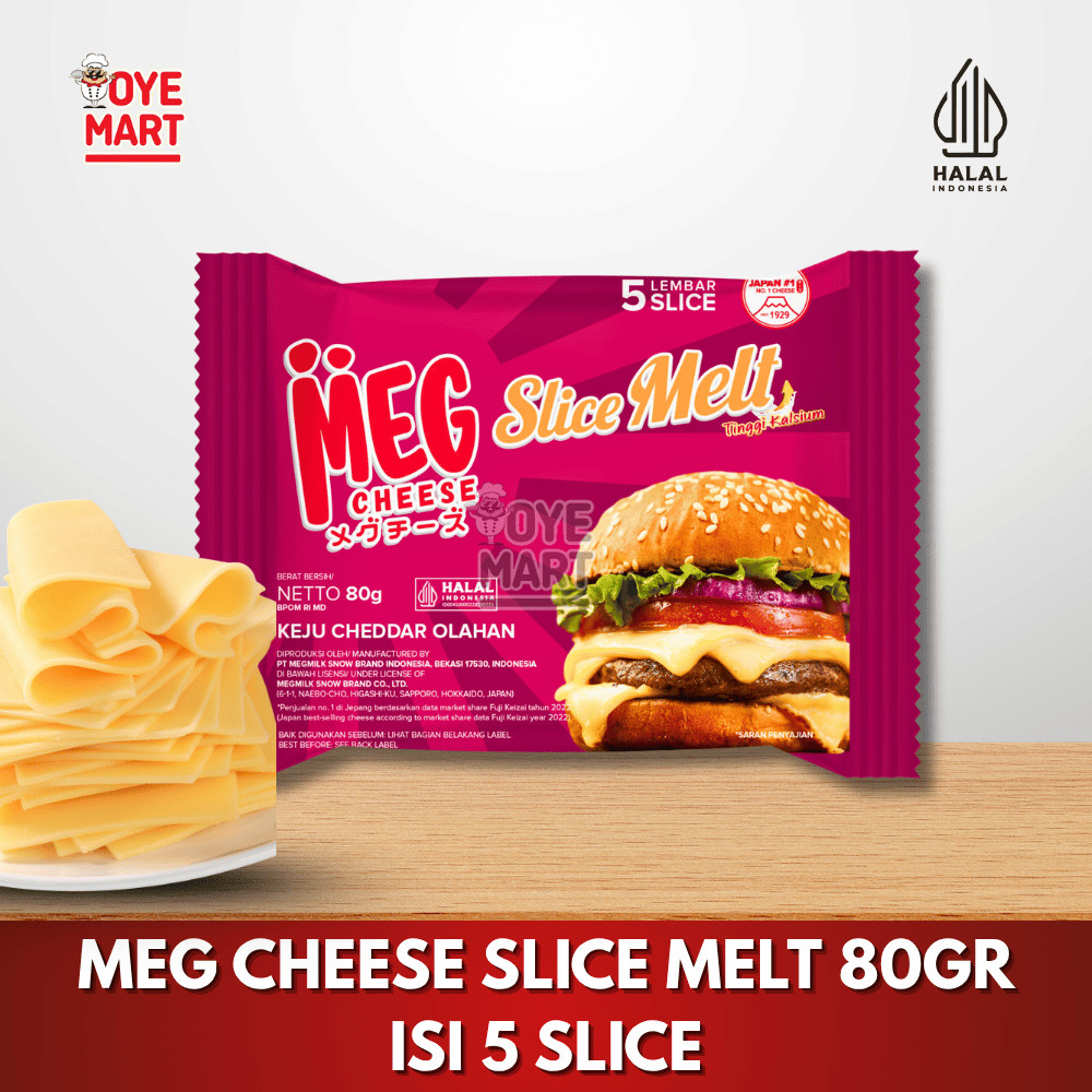

MEG SLICE MELT 80GR ISI 5 SLICE / KEJU SLICE