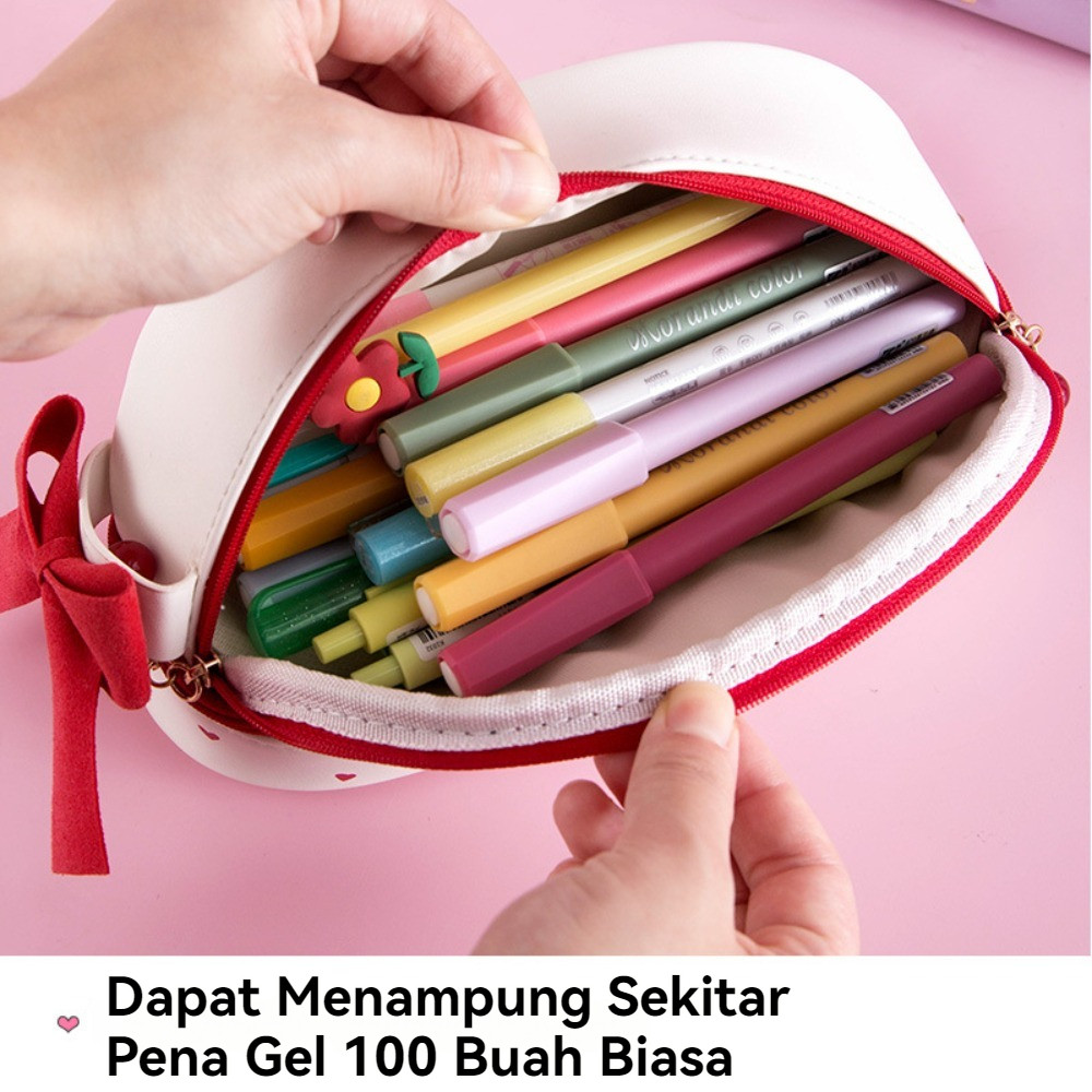 

Tempat alat tulis kotak pensil aesthetic Tas PenaTempat Pencil Tas Pensil kapasitas besar Ququ
