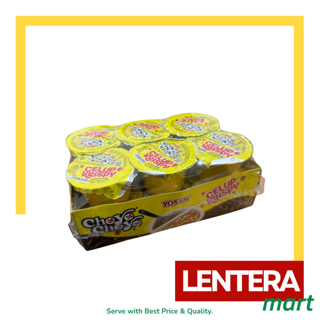 

Yosan Choyo Choyo Celup Krispy Cokelat 1 Pack isi 12 Cups 11gr