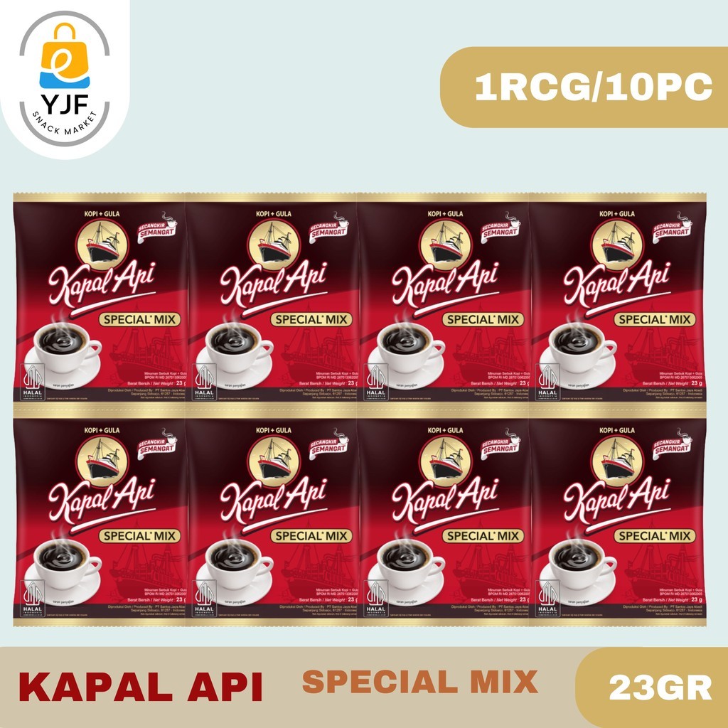 

Kopi Kapal Api Special Mix 23g - 1 RCG/10 PCS / Kopi Bubuk Instan / Coffe / Kopi Hitam