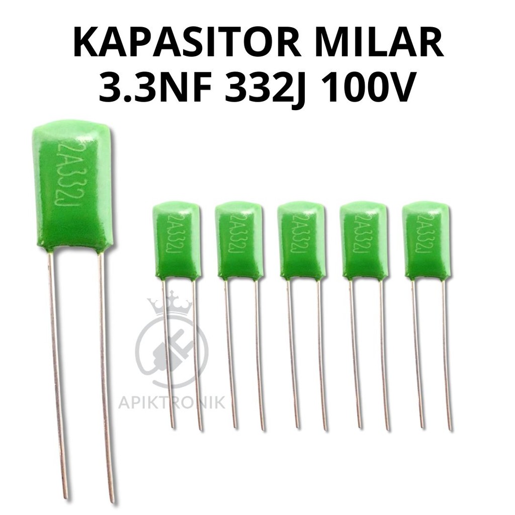 Kapasitor Milar 3.3nF 332J 100v – Kapasitor Film / Keramik