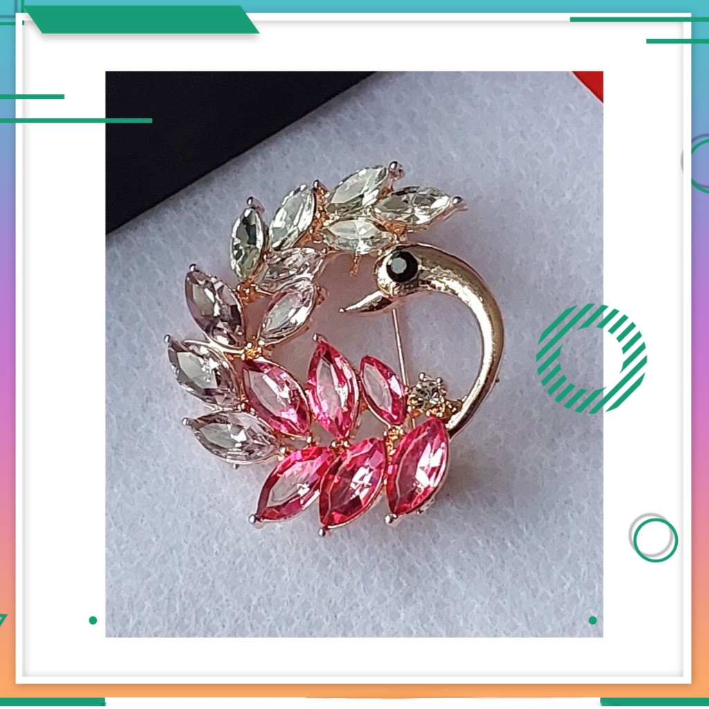 Bros Hijab Zircon Premium - Pin Kerudung Mewah Bergaya Korea