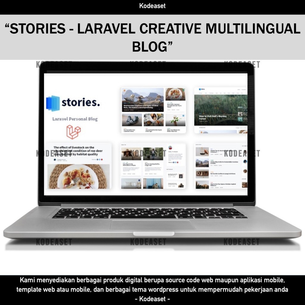 SOURCE CODE APLIKASI WEB STORIES - LARAVEL CREATIVE MULTILINGUAL BLOG D445 KODEASET