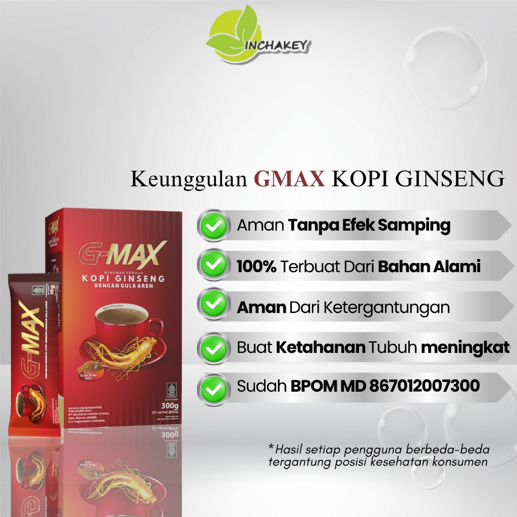 

JAMIN MURAH !!!KOPI G-MAX Minuman Kopi Gingseng 1 Box isi 10 sachet Original BPOM(BISA LANGSUNG ORDER)