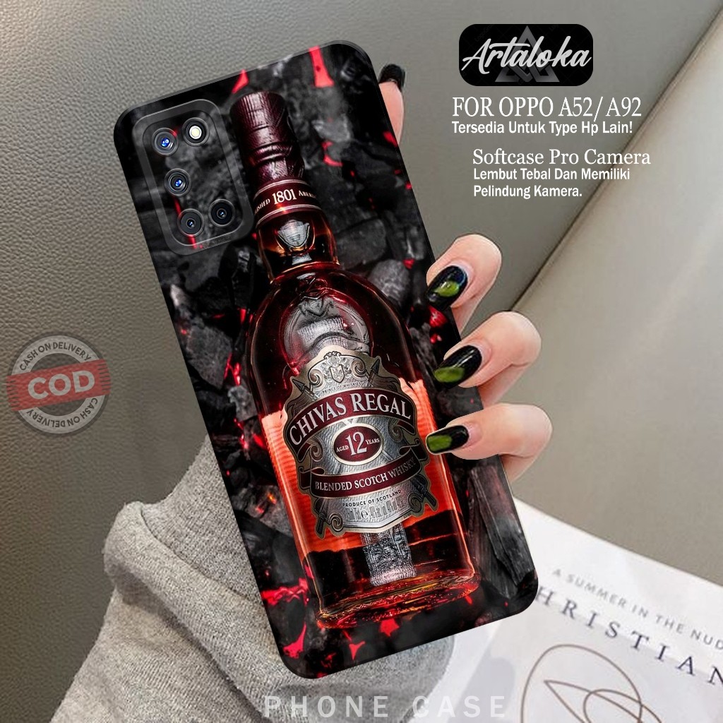 Softcase Hp OPPO A92/A52 Fashion Case Minuman Case OPPO A92/A52 Silikon TPU Pro Camera Casing OPPO A