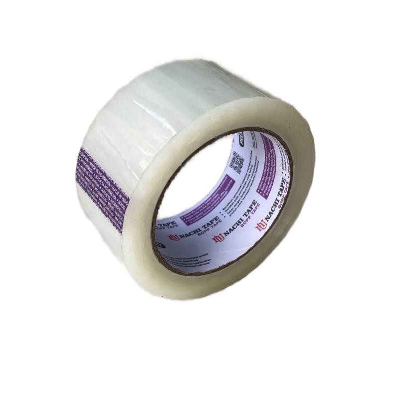 

Lakban Bening NACHI 48mm x 100 Yard / Lakban OPP Bening Kuat untuk Packing Kardus, Pengemasan Barang, Perekat Serbaguna