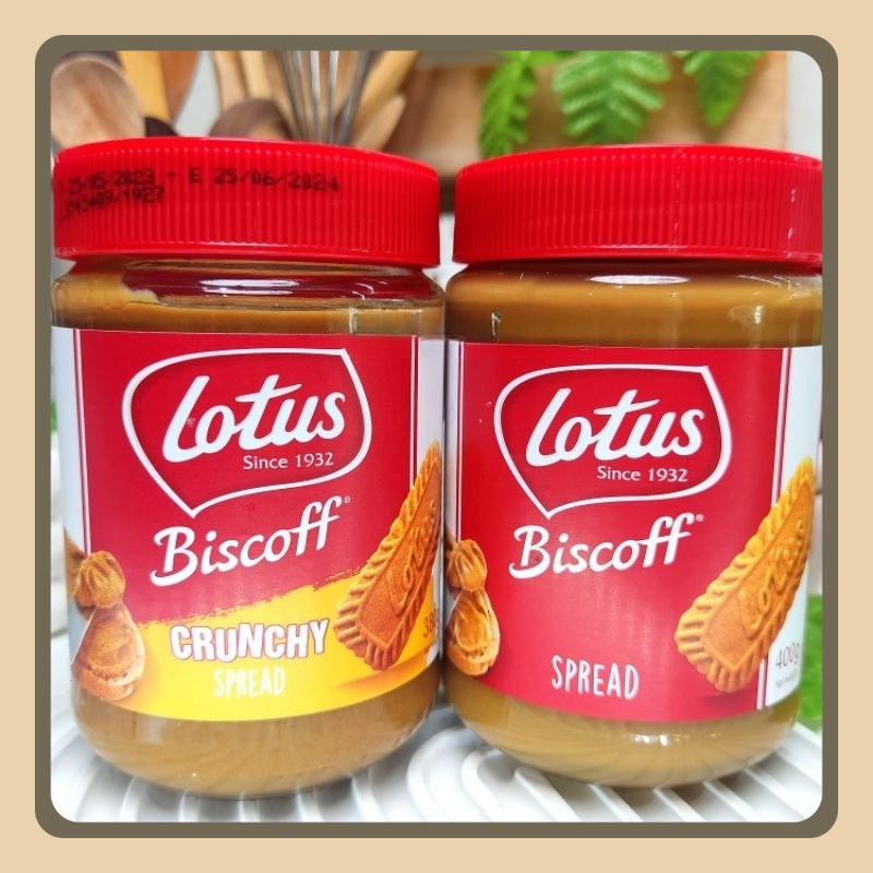 

selai lotus biscoff crunchy spread 380 gr / smooth spread 400 gr selai biscoff lotus spread caramel biscuit