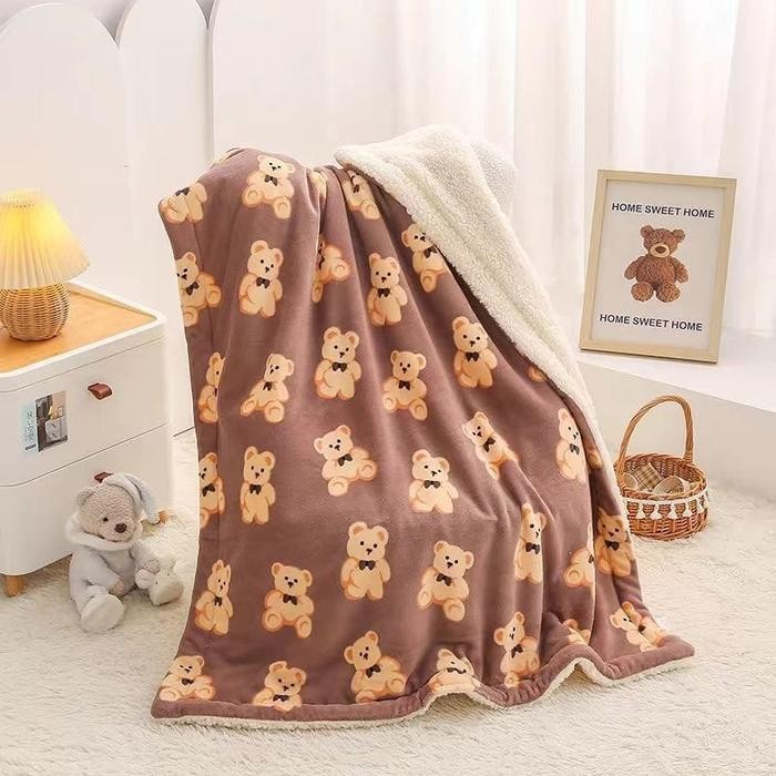 Sale [SELIMUT BULU KARAKTER] - SELIMUT BULU DOMBA KARAKTER 180 X 200 selimut  bulu - 1, 150 x 180Ter