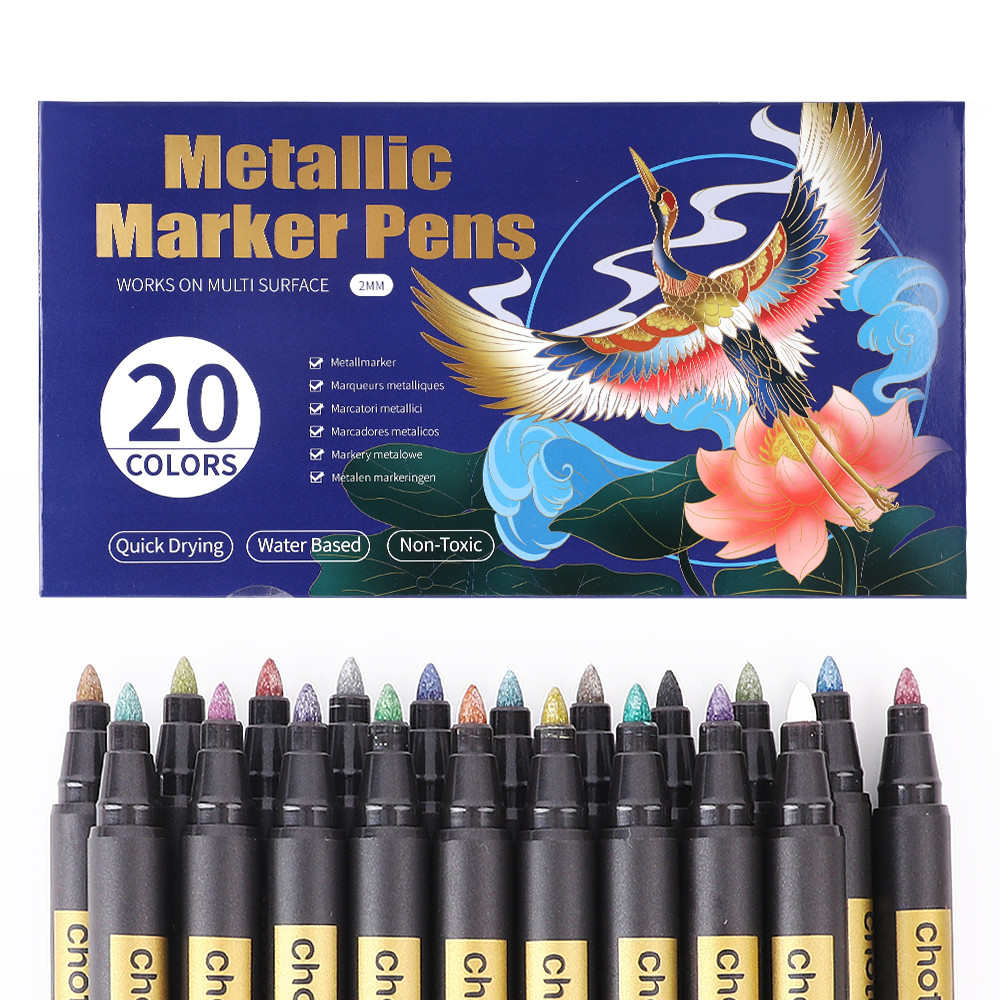 

10/20 Color Metallic Marker Pen Epoxy Resin Mold Drawing Pen Acrylic Paint DIY Silicone Mold Highlight Permanent Marker Handmade