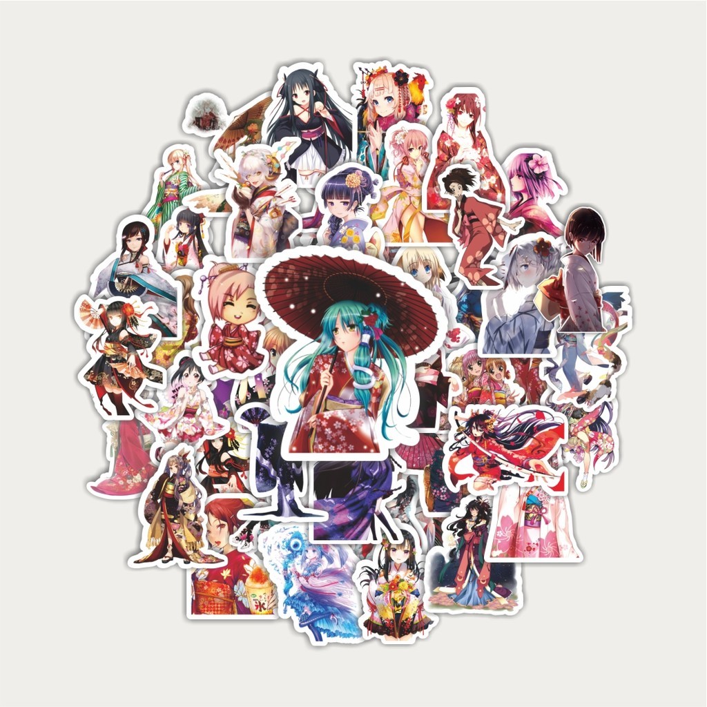 

Sticker Pack Stiker Anime Kimono Girls | Sticker TUMBLR | Stiker LAPTOP KOPER HELM