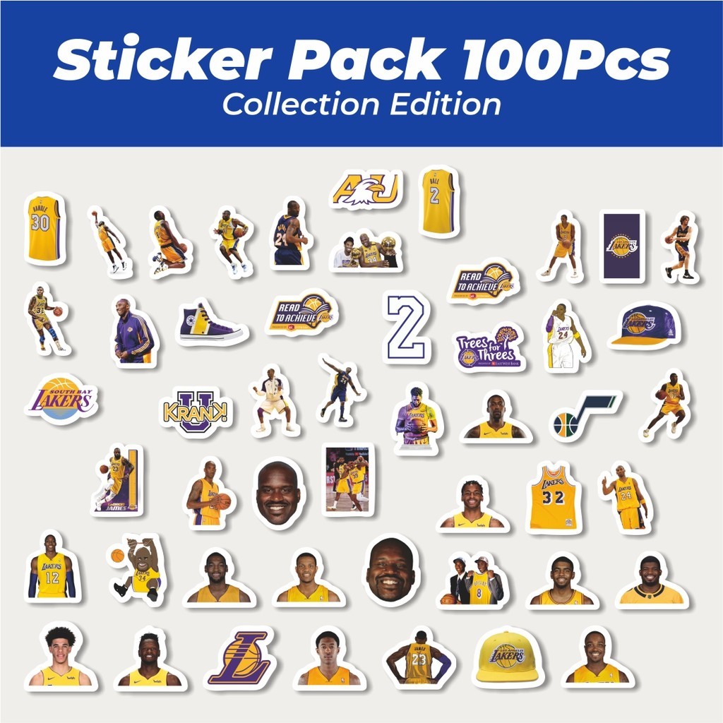

Hot Stiker Lakers Pemain Basket NBA Stiker Lucu Anti Air Stikers Berperekat Waterproof Sticker Decal Buat Motor Helm Buku Journal Koper Casing HP Laptop Botol Minum