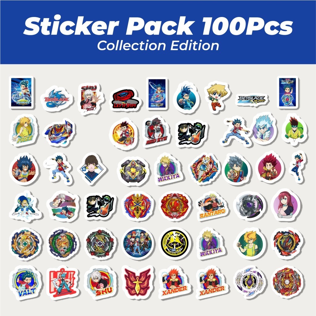 

Hot Stiker Beyblade Lucu Anti Air Stikers Berperekat Waterproof Sticker Decal Buat Motor Helm Buku Journal Koper Casing HP Laptop Botol Minum
