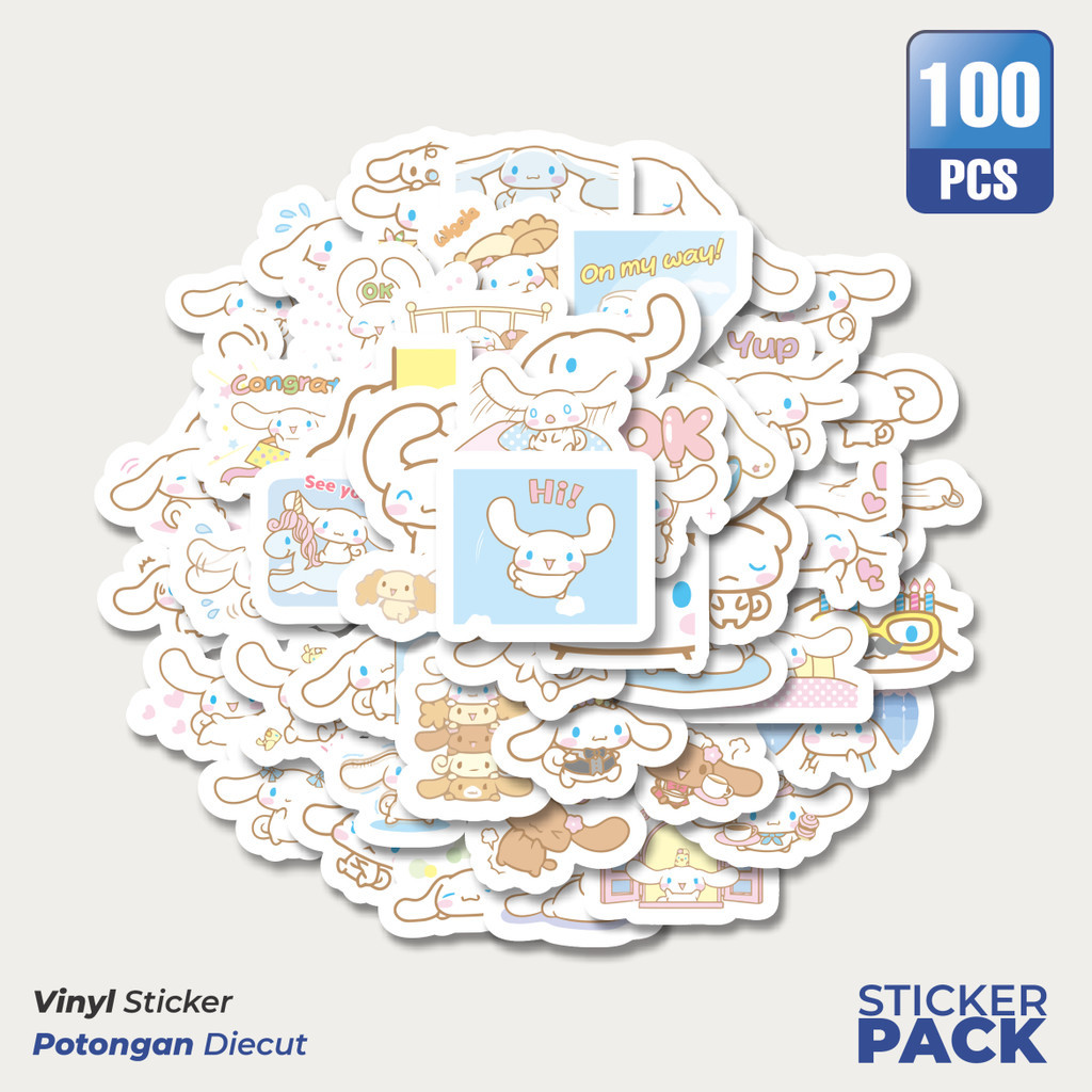 

Stiker Vinyl Stiker Kartun Cinamonroll Versi 1 Waterproof Aesthetic- Untuk Laptop, Motor, dan Helm - Paper Stationery Pack