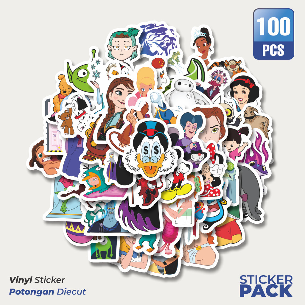 

Stiker Vinyl Stiker Disney Cartoon [Kartun Disney] Waterproof Aesthetic- Untuk Laptop, Motor, dan Helm - Paper Stationery Pack