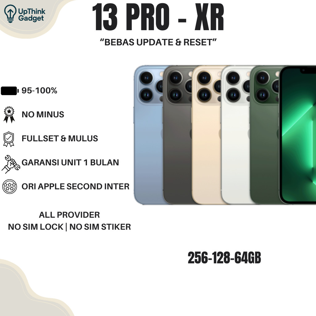 iphone normal 13 pro - xr second ganti housing minus 256gb 128gb 64gb original fullset mulus hp ip