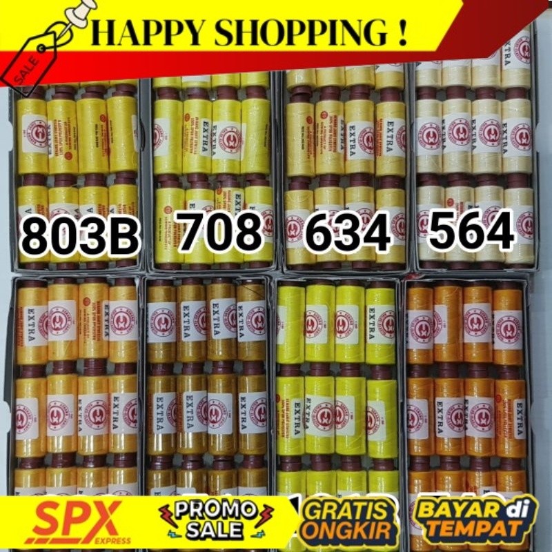 SUKA Benang Jahit EXTRA 160 yards  Warna Kuning (Harga per pcs) SKPD