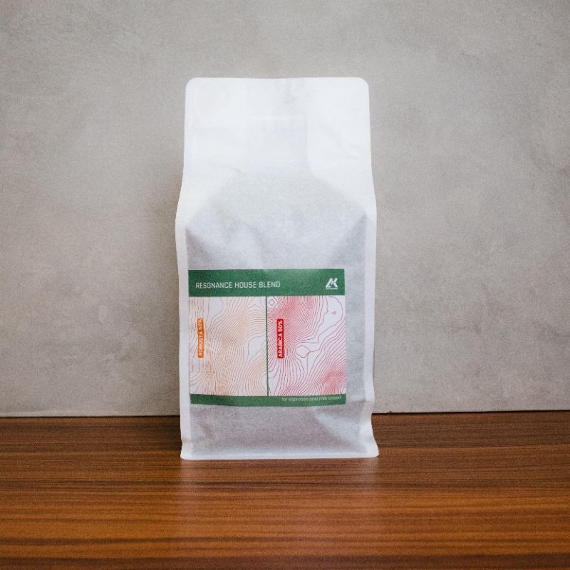Resonance House Blend 50:50 Arahkopirig Roasted Beans - Kopi Blend Robusta Arabica 1 Kg