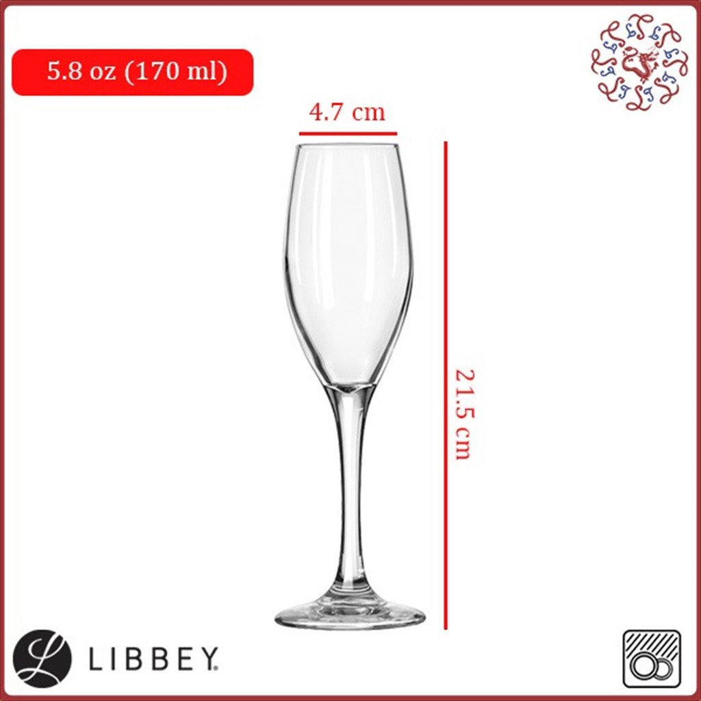 LIBBEY Flute Champagne Glass / Gelas Champagne 170 ml #3096