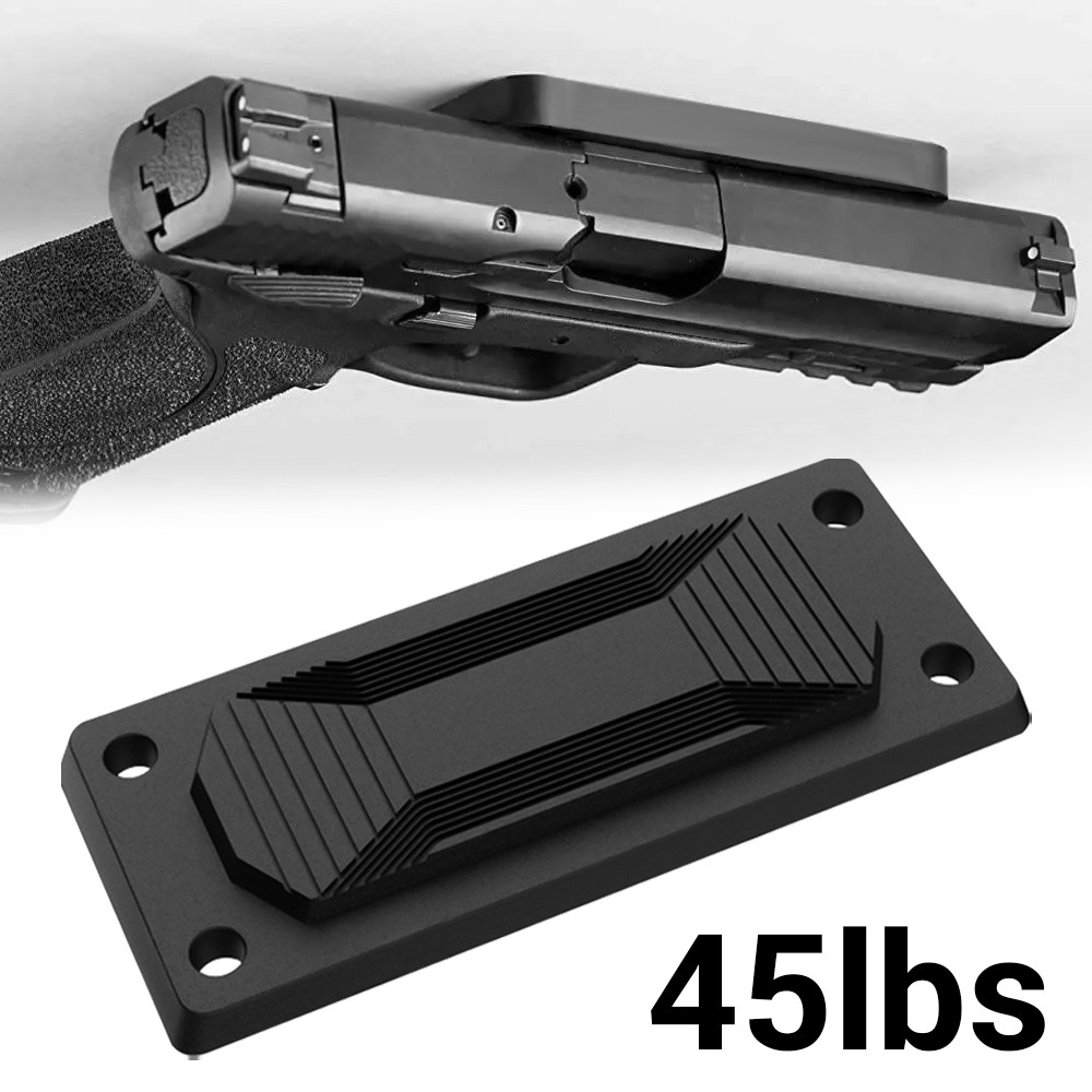 NEW Magnetic Gun Mount 45lbs Rubber Coating Pistol Revolver Holster Concealed Gun Holder for Car Tru