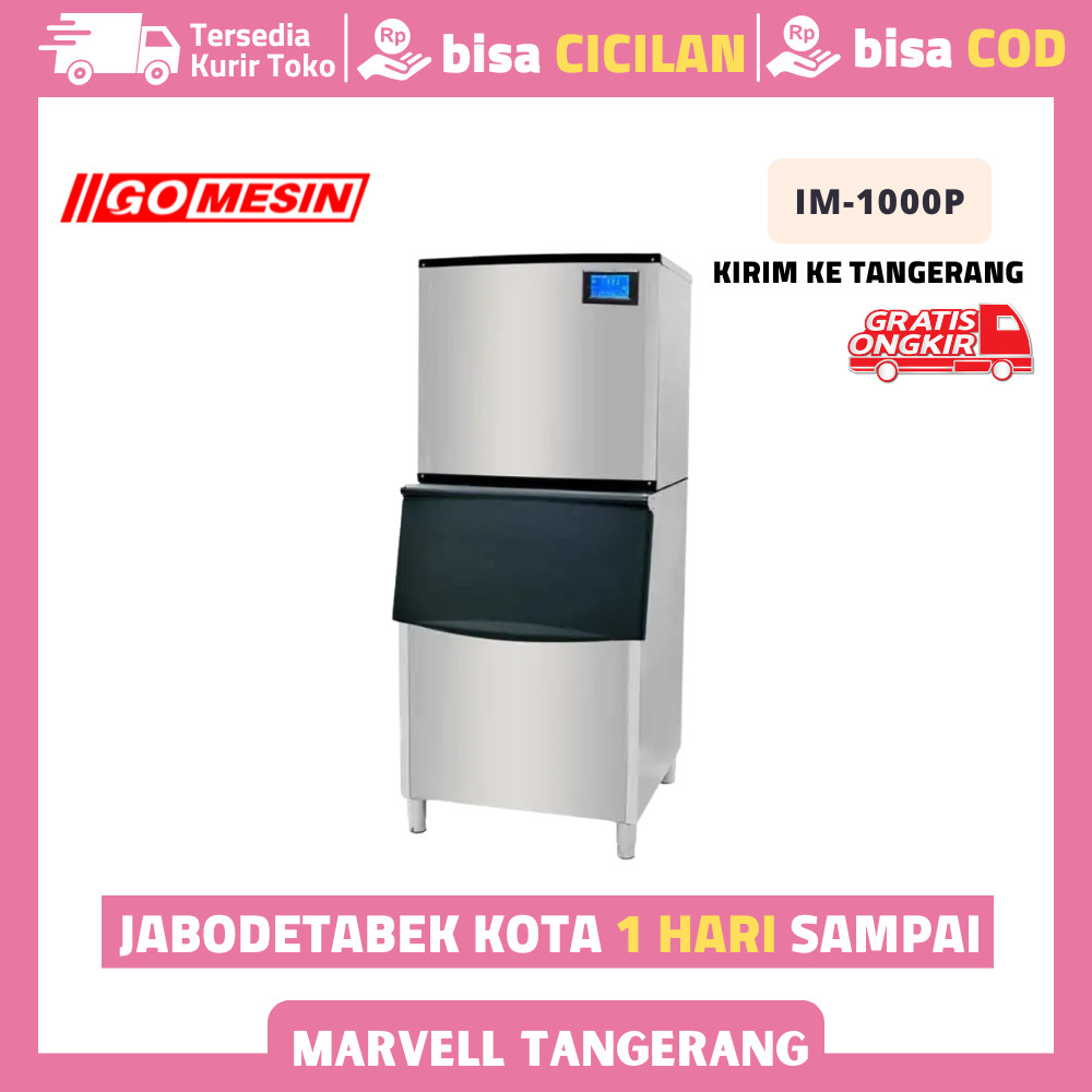 Mesin Es Batu Kristal Gomesin IM-1000P Mesin Pembuat Es Batu Kristal Otomatis Ice Maker Cube