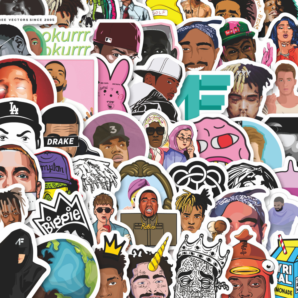 

Stiker Cutting Pack Stiker Rapper Isi 100Pcs Series Aesthetic Lucu Keren Untuk Koper Bahan Vynil