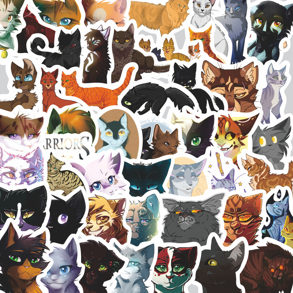 

Stiker Cutting Pack Hewan Warriors Cats [Prajurit Kucing] Isi 100Pcs Series Aesthetic Lucu Keren Untuk Koper Bahan Vynil