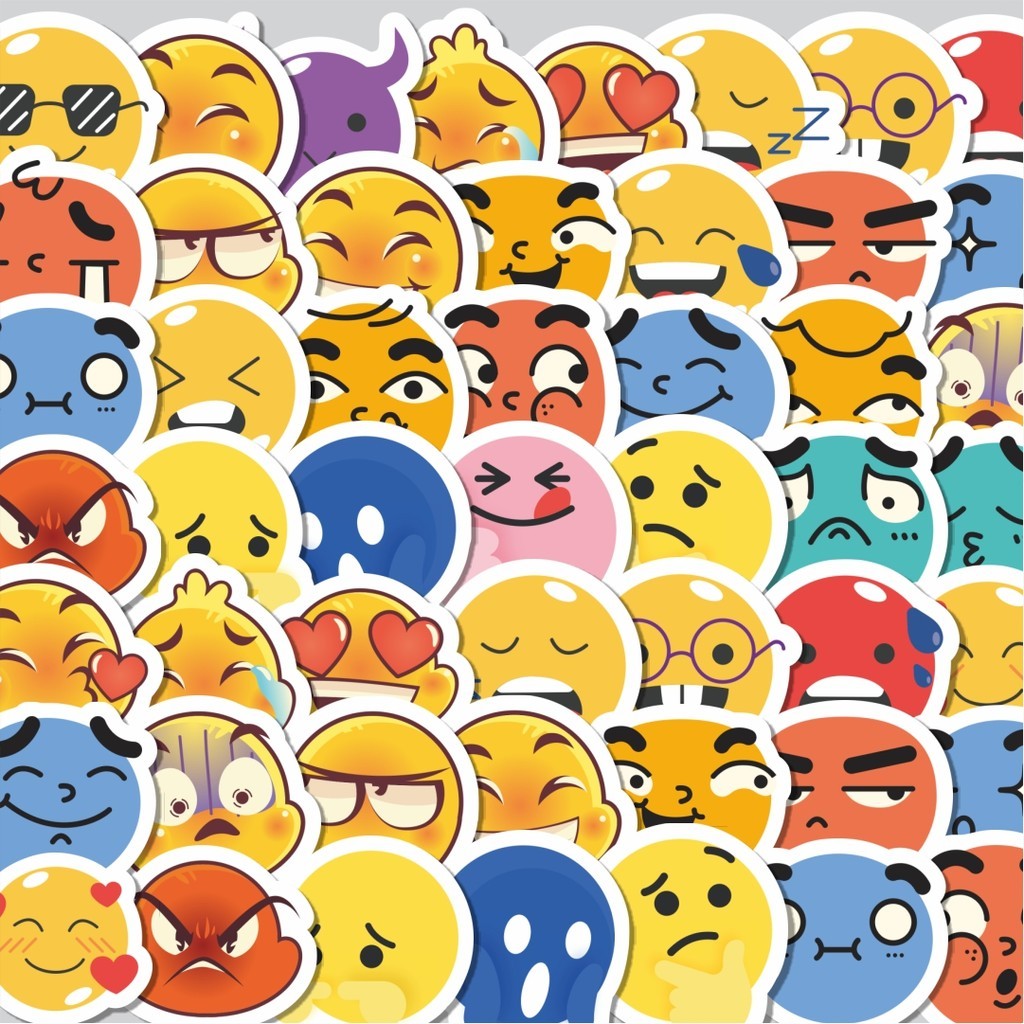 

Stiker Cutting Pack Stiker Kartun Emoticon Stiker Isi 100Pcs Series Aesthetic Lucu Keren Untuk Koper Bahan Vynil