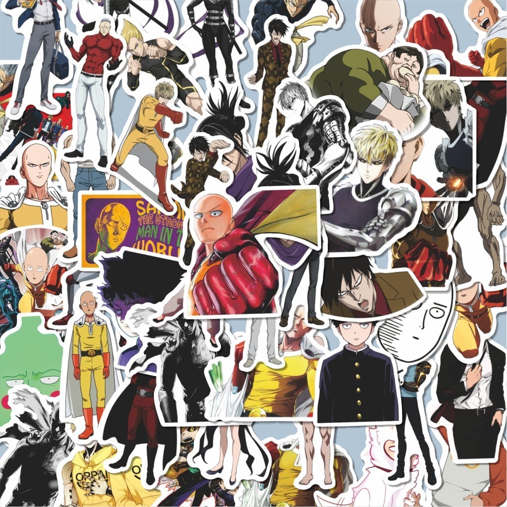 

100PCS Lucu Stiker Anime One Punch Man Stiker Aesthetic Stiker Anti Air Stikers Berperekat Waterproof sticker decal buat Motor Helm Buku Journal Koper Casing HP Laptop Botol Minum Hadiah anak