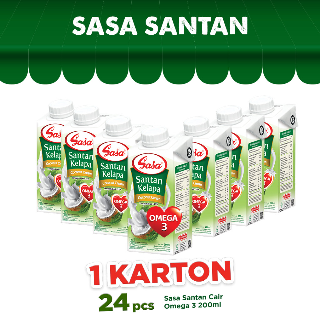 

SASA Santan Cair 200ml Bebas Kolesterol 24pcs (1 Karton)