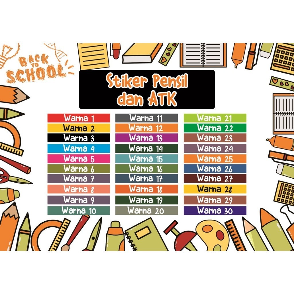 

STIKER NAMA BOLPOIN ANTI AIR / PULPEN / PENSIL / ATK / TERMURAH / STIKER NAMA ANTI AIR