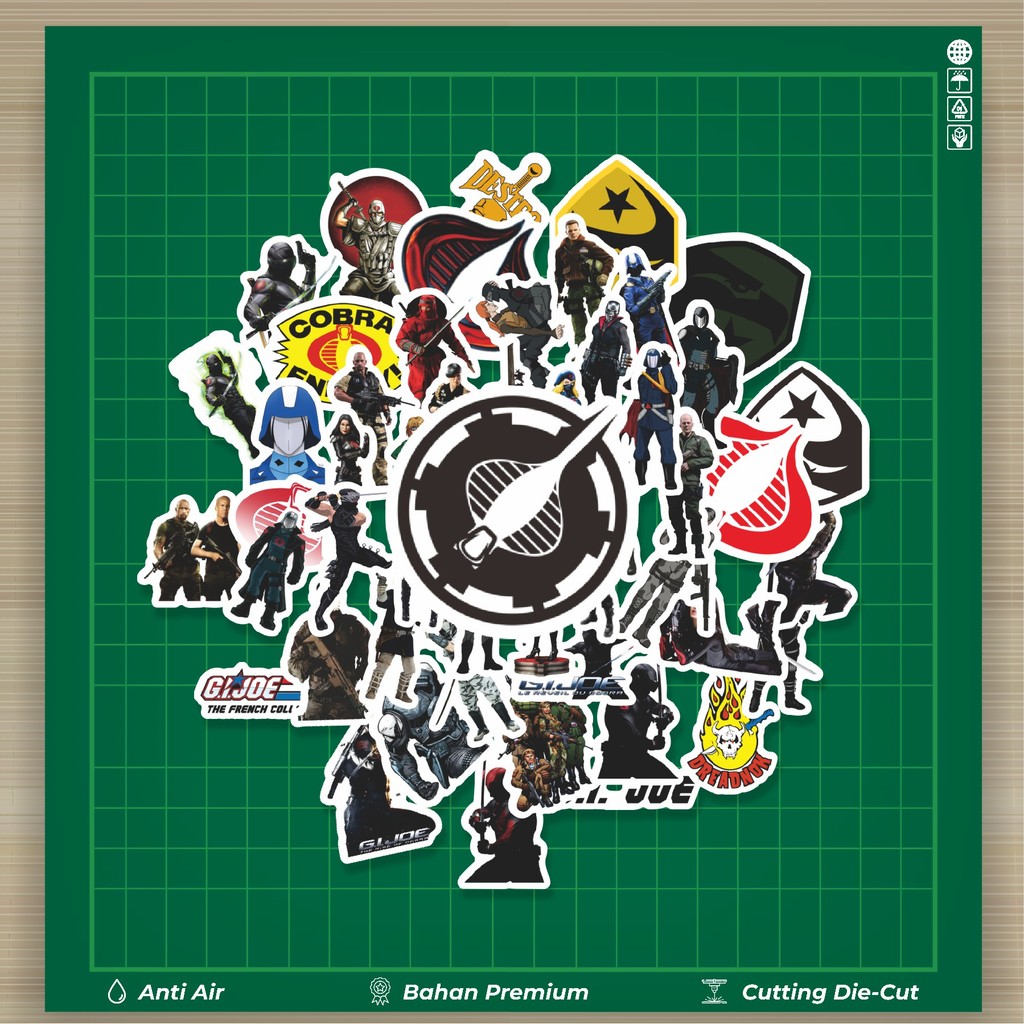 

HOT 50 PCS STIKER Sticker Kartun G.I. Joe: A Real American Hero Stiker Stiker Fashion Cars Decal Dingin Kartu Album Custom Vinyl Anti Air- Sticker Aesthetic Buku Journal Koper Casing HP Tablet Laptop Helm Motor Botol Minum