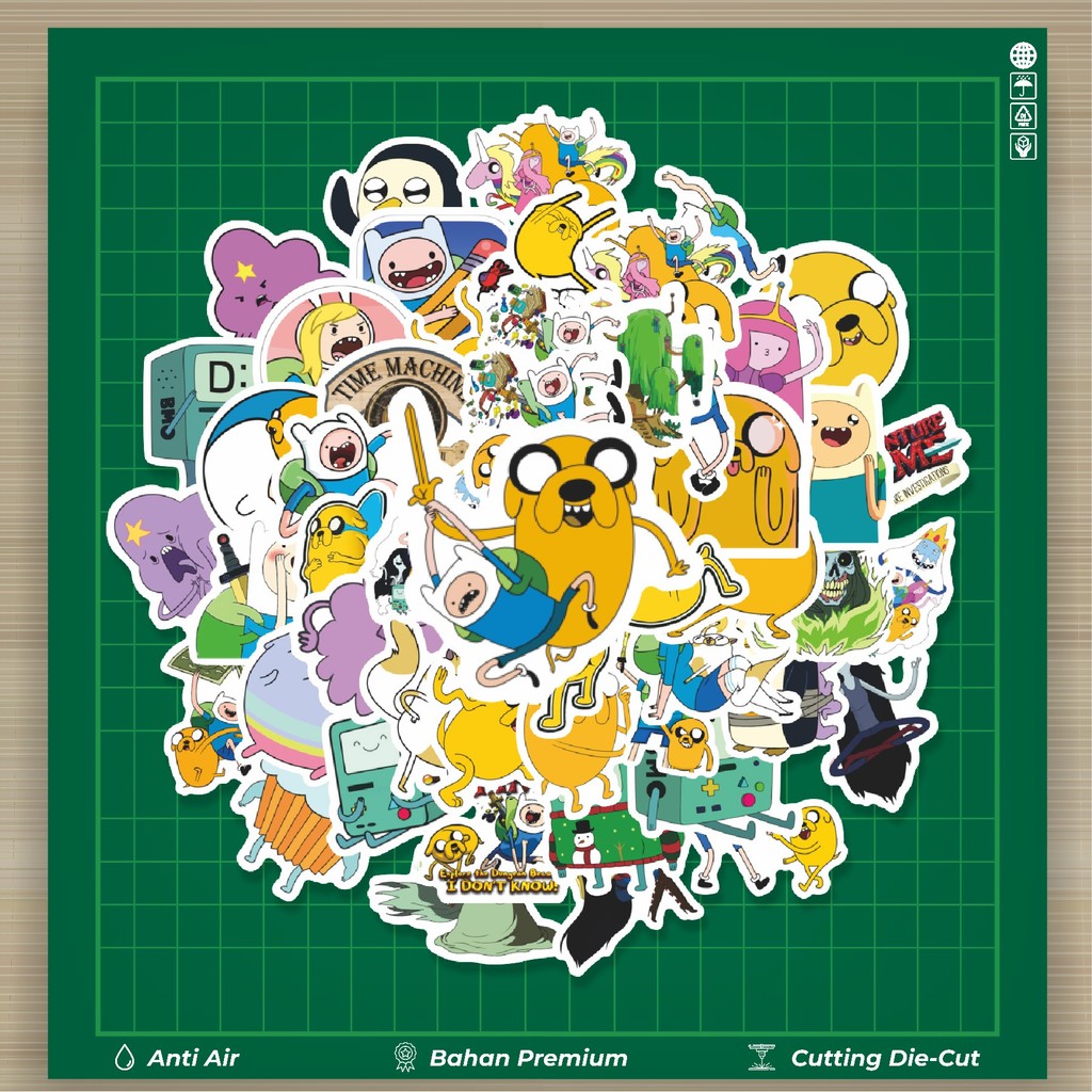 

HOT 50 PCS STIKER Sticker Kartun Adventure Time Sticker Stiker Fashion Cars Decal Dingin Kartu Album Custom Vinyl Anti Air- Sticker Aesthetic Buku Journal Koper Casing HP Tablet Laptop Helm Motor Botol Minum
