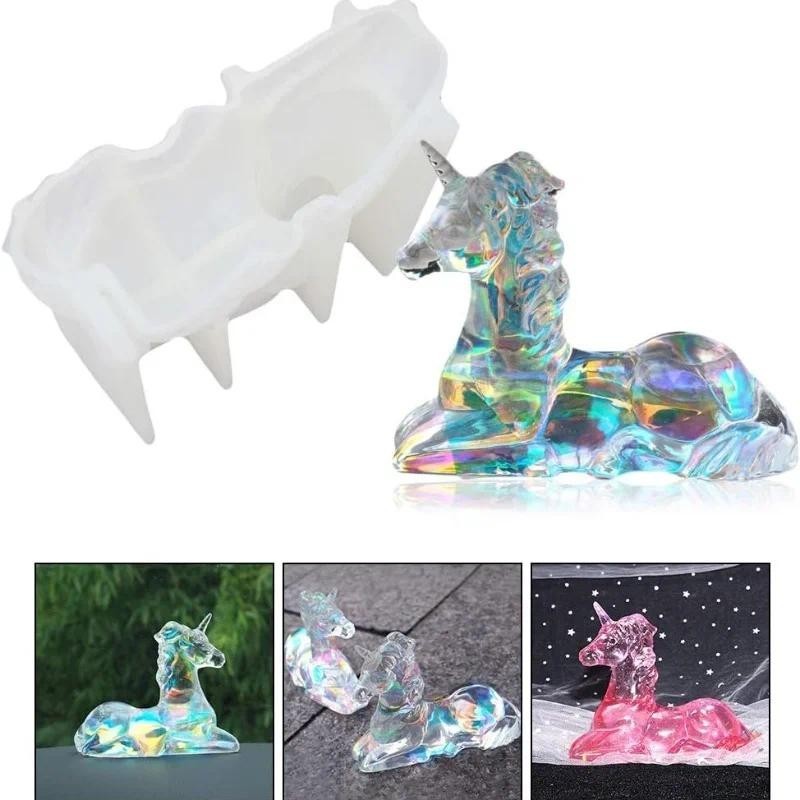 

3D Unicorn Silicone Mold Unicorn Shape Resin Mold Unicorn Epoxy Casting Mold for DIY Crafts Decoration Making Supplies