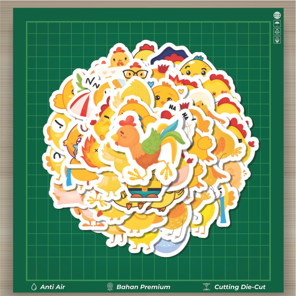 

HOT 50 PCS STIKER Stiker Hewan Ayam Stiker Fashion Cars Decal Dingin Kartu Album Custom Vinyl Anti Air- Sticker Aesthetic Buku Journal Koper Casing HP Tablet Laptop Helm Motor Botol Minum