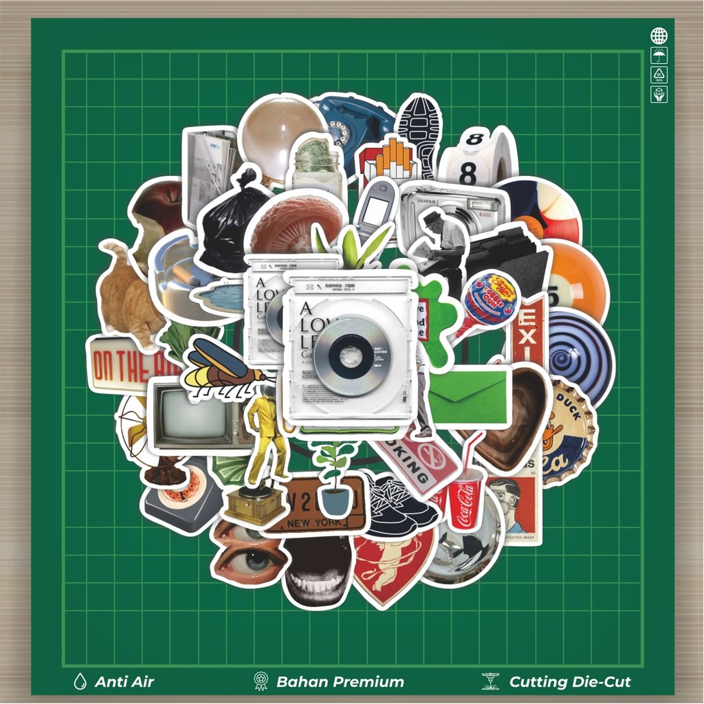 

HOT 50 PCS STIKER Stiker Ins Style Simple Korea Stiker Fashion Cars Decal Dingin Kartu Album Custom Vinyl Anti Air- Sticker Aesthetic Buku Journal Koper Casing HP Tablet Laptop Helm Motor Botol Minum