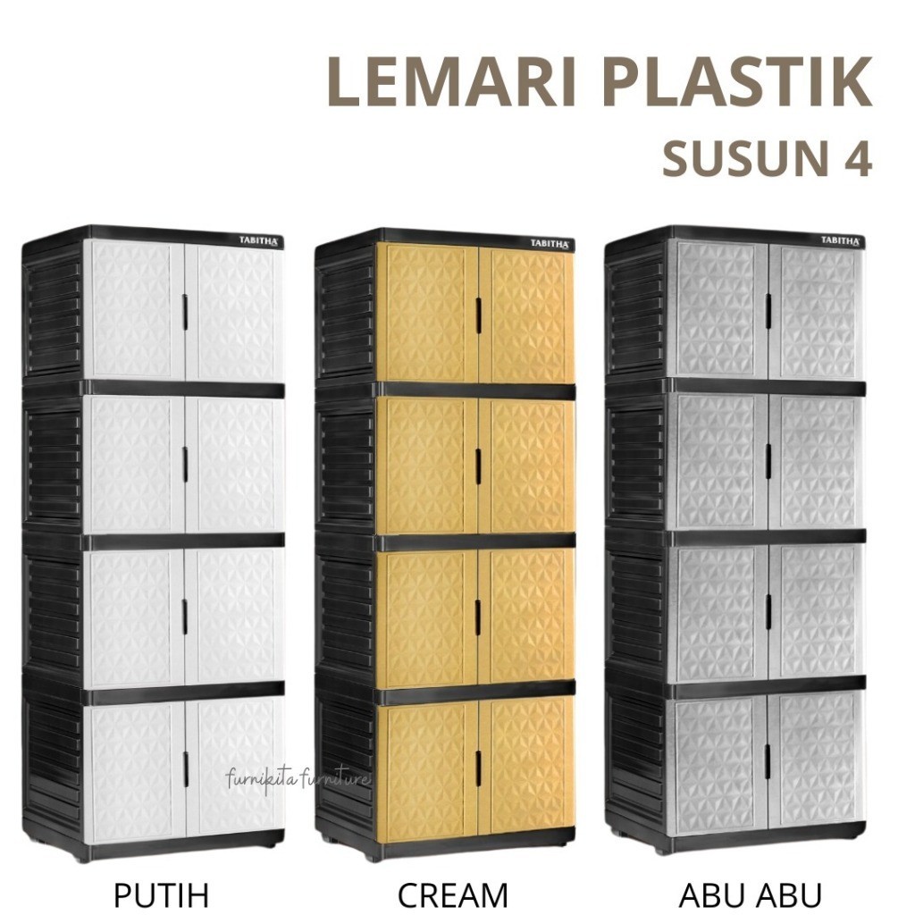 LEMARI PLASTIK TABITHA SUSUN 4 MINI TABITHA