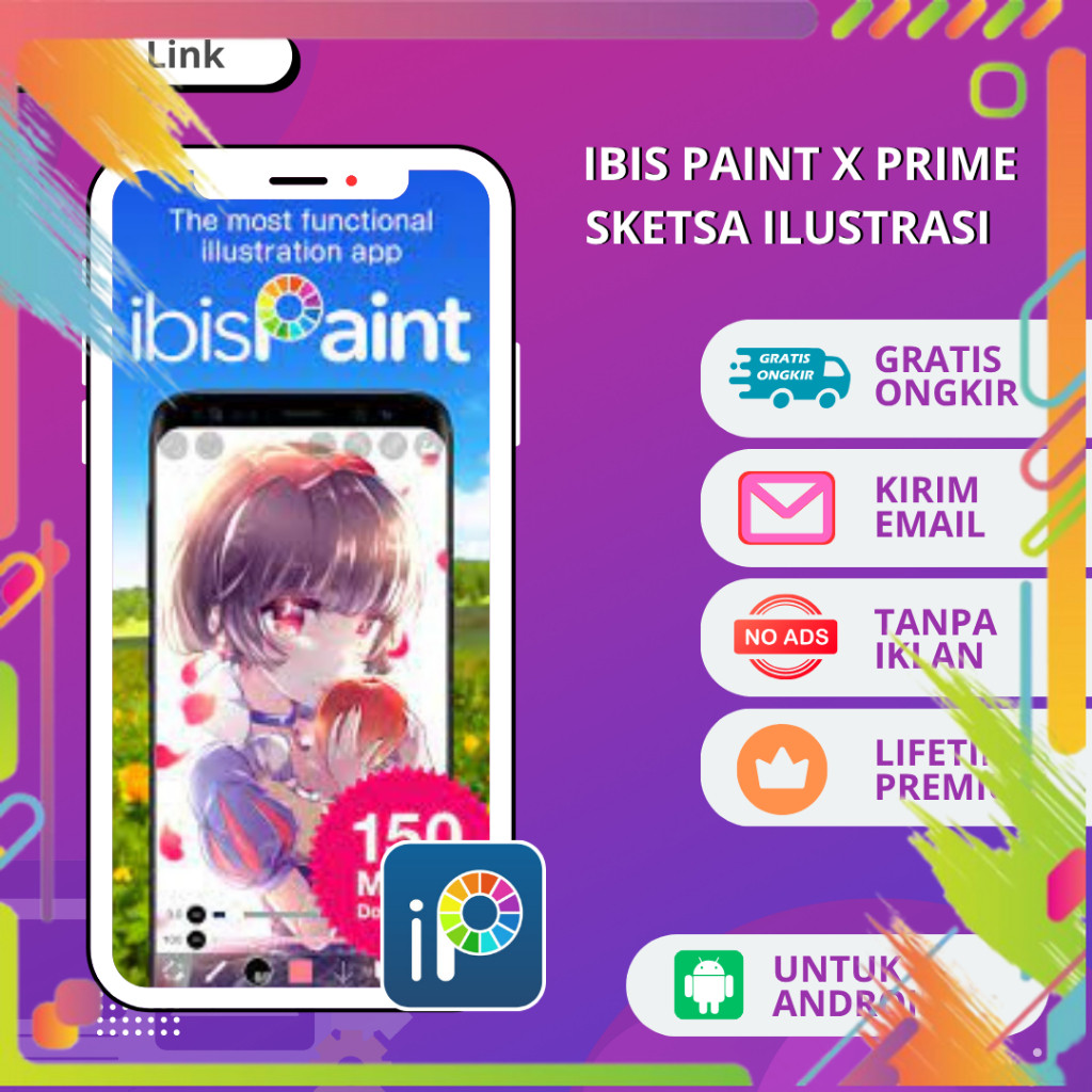 ibis Paint X Prime Andro Aplikasi Desain Gambar Manga Anime Sketsa Ilustrasi Lukisan Full Version