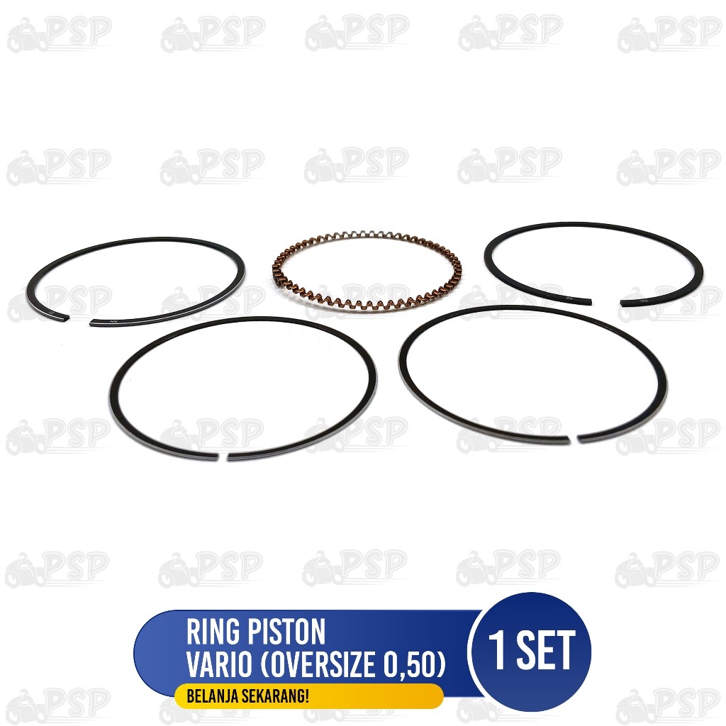 Ring Piston Vario (Oversize 0.50) - Ring Cincin Seker Seher Diameter 0,50 Honda Vario 110 Karbu KVB