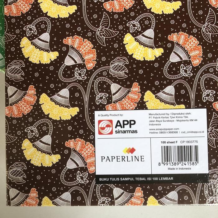 

buku folio Paperline 100 lembar hard cover - batik
